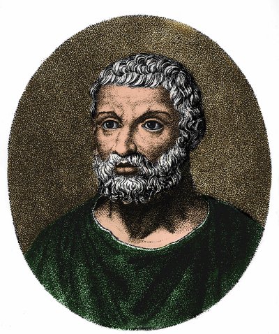 Thales de Miletin muotokuva (gr. Thales) v. -625 - v. -546 tekijältä Unknown artist