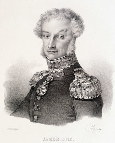 Varakreivi Pierre Jacques Etienne Cambronnen muotokuva, ranskalainen kenraali (1770-1842). tekijältä Unknown artist