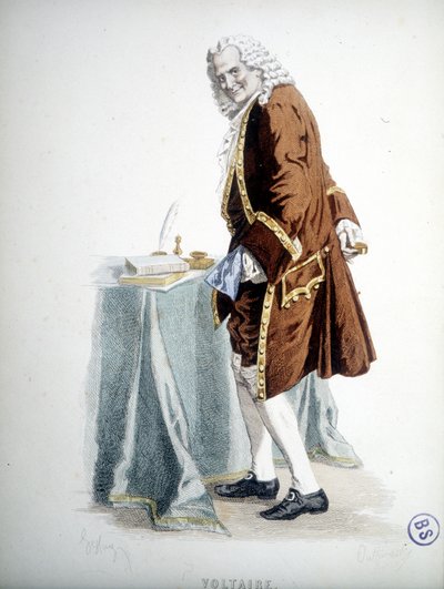 Voltairen muotokuva - kaiverrus tekijältä Unknown artist