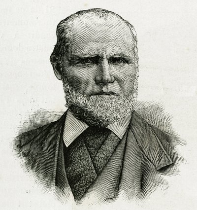 Muotokuva William Dunbarista, La Jeannetten miehistön jäätikkölentäjästä pohjoisnavalle. Kaiverrus kuvaamaan "Le voyage de la Jeannette" tekijältä Unknown artist