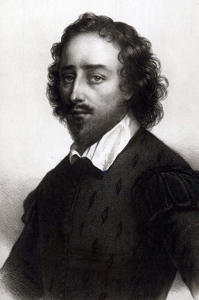 William Shakespearen muotokuva. Englantilainen draamarunoilija (1564-1616) tekijältä Unknown artist