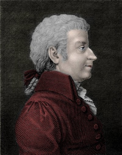 Nuoren (1756 - 1791) säveltäjän Wolfgang Amadeus Mozartin muotokuva. tekijältä Unknown artist