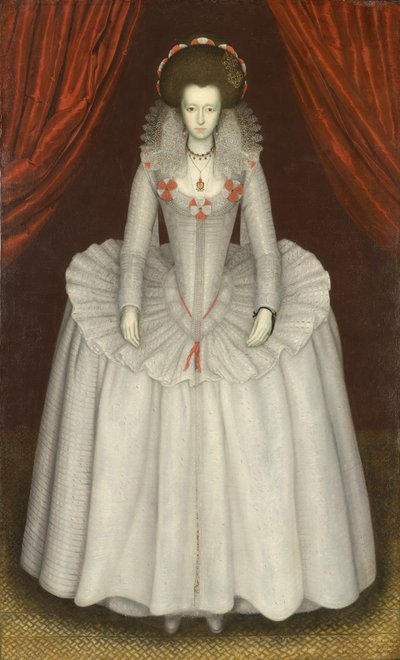 Naisen muotokuva, luultavasti Ann Finch, Lady Twysden (1574-1638) tekijältä Unknown artist