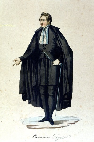 Muotokuva salaisesta kamerasta Vatikaanin valtiosta. 1800-luvun kaiverrus. tekijältä Unknown artist