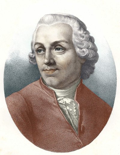 Abbe Etienne Bonnot de Condillacin (1715 - 1780) muotokuva ranskalaisesta filosofista. tekijältä Unknown artist