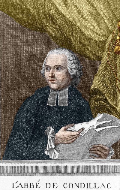 Abbe Etienne Bonnot de Condillacin (1715 - 1780) muotokuva ranskalaisesta filosofista tekijältä Unknown artist