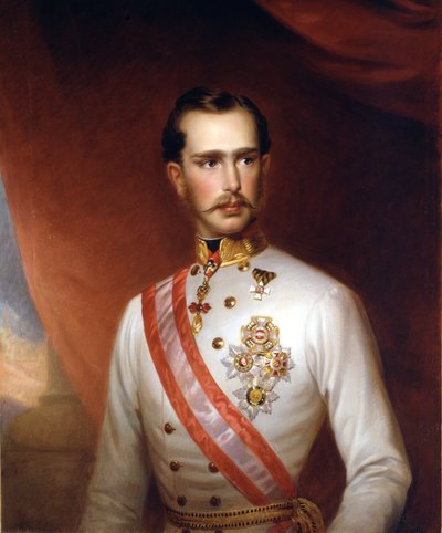 Itävallan keisarin Francis Joseph I:n (1830 - 1916) muotokuva. Anonyymi maalaus. Risorgimento-museo, Milano. tekijältä Unknown artist