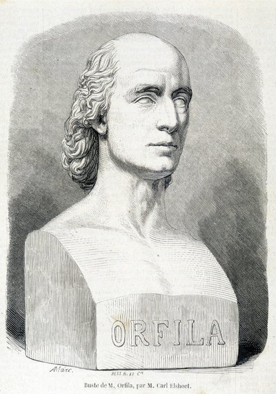 Muotokuva ranskalaisesta lääkäristä ja kemististä Orfilasta (1787 - 1853). tekijältä Unknown artist