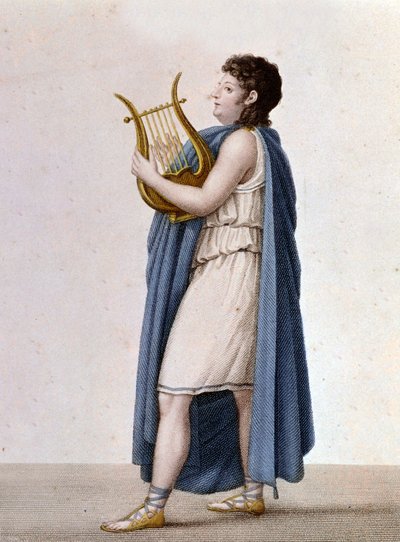 Muotokuva ranskalaisesta tenorista Adolphe Nourritista (1802 - 1839) Orpheuksen roolissa Christof Glckin samannimisessä teoksessa. tekijältä Unknown artist