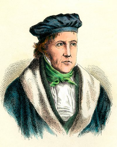 Muotokuva saksalaisesta filosofista Georg Wilhelm Friedrich Hegelistä (1770-1831). tekijältä Unknown artist