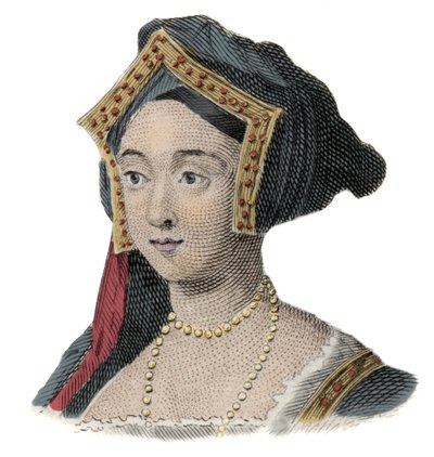 Henry VIII:n vaimon Englannin kuningatar Jane (Jeanne) Seymour (1509-1537) muotokuva tekijältä Unknown artist