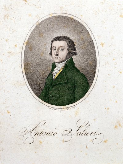 Muotokuva säveltäjä Antonio Salierista (1750 - 1825). tekijältä Unknown artist