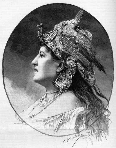 Muotokuva kirjenaisesta Judith Gauthierista (1845-1917) vuonna 1888. tekijältä Unknown artist