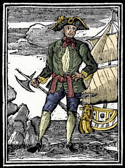 Muotokuva merirosvo Edward Englandista (? -1720). tekijältä Unknown artist