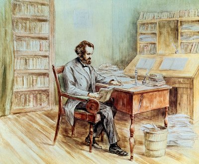 Poliittisen teoreetikko Karl Marxin muotokuva tekijältä Unknown artist