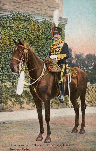 Prinz Alexander von Teck zu Pferd, um 1905 von Unknown Artist