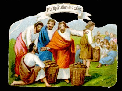 Leipien lisääminen. 1800-luvun kromolitografia tekijältä Unknown artist