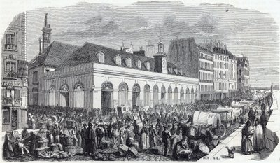 Quai des Augustins: Walk of the Valley - Kaiverrus "" Tableau-de-Paris" - kirjoittaja Edmond Texier tekijältä Unknown artist