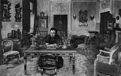 Englannin kuningatar Victoria Villa Palmierissa Firenzessä vuonna 1893. tekijältä Unknown artist