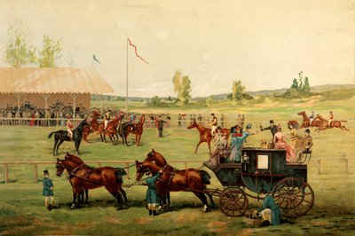 Kilpakentät. Värikromolitografia 1800-luvun lopulla. Pariisi, koristetaide tekijältä Unknown artist