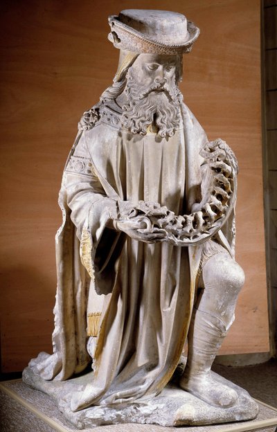 Joseph Arimathealaisen veistos 1500-luvun kivellä Compiegne, Musee Vivenel tekijältä Unknown artist