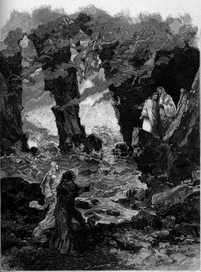 Oopperan esitys: "Francoise de Rimini" Dante Alighierin tarinan mukaan helvetissä (jumalallinen komedia tai Divina commedia). Musiikki: Ambroise Thomas (1811-1896) ja libretto Jules Barbierin (1825-1901) ja Michel Carren (1822-1872). Prologi: Dante a tekijältä Unknown artist