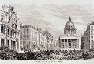 Vuoden 1848 vallankumous: Pantheonin hyökkäys 24. kesäkuuta 1848 - "" nykyajan populaarihistoriassa"" tekijältä Unknown artist