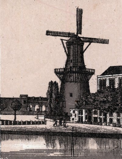 Rotterdam, Hollanti: hollantilainen tuulimylly. kirjassa "" Maailma havainnollistaa 168 näkymää"" Päiväämätön (1800-luvun loppu) tekijältä Unknown artist