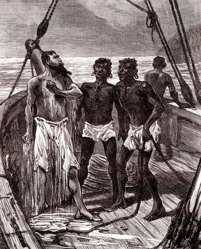 Kumikuljetus Maroni-joella, Guyana tekijältä Unknown artist