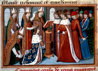 Reimsin arkkipiispan pyhä kuningas Kaarle VII (1422-1461) 17.7.1429 tekijältä Unknown artist
