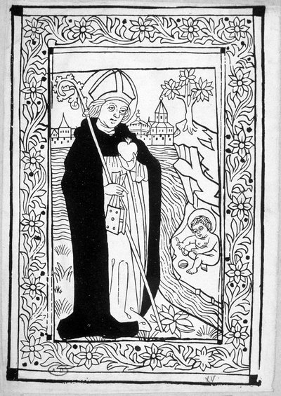 Saint Augustine - kaiverrus tekijältä Unknown artist