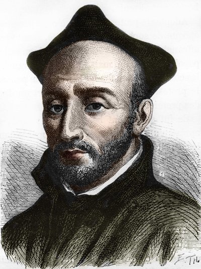 Pyhä Ignatius Loyolalainen (1491-1556), Jeesuksen seuran perustaja. tekijältä Unknown artist