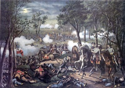 Erottelusota (tai Amerikan sisällissota) (1861 - 1865): Chancellorsvillen kampanja: Chancellorsvillen taistelu (Virginia) 30. huhtikuuta - 6. toukokuuta tekijältä Unknown artist