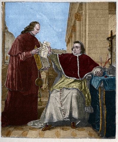 Paavi Pius VII allekirjoitti Ranskan ja Pyhän istuimen välisen konkordaatin 15. elokuuta tekijältä Unknown artist
