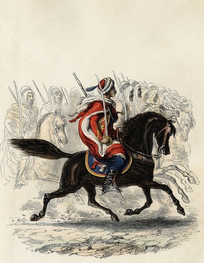 Spahit (Ranskan armeijan intialainen ratsuväkijoukko) koostuivat pääasiassa arabiratsumiehistä, jotka koulutettiin Algerin maakuntaan vuonna 1834, d