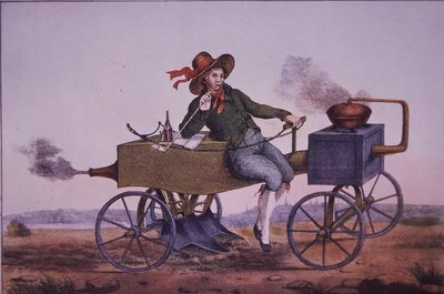 Höyryaura, 1800-luvun alku (väri litho) tekijältä Unknown artist