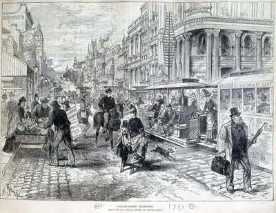 Katukohtaukset, Collins Street Melbournessa vuonna 1889. tekijältä Unknown artist