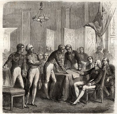 Yhdistyneen kuningaskunnan, Ranskan, Espanjan ja Portugalin vuoden 1834 liittouma Evoramonten toimiluvan täytäntöönpanemiseksi - Don Carlosin vaatimus Espanjan valtaistuimelle, nelinkertainen allianssi (Charles-Maurice de Talleyrand - Don Manuel Pando-Fern tekijältä Unknown artist