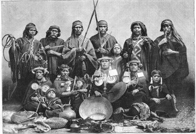 Araukalaiset Pariisin sopeutumispuutarhassa vuonna 1883. tekijältä Unknown artist