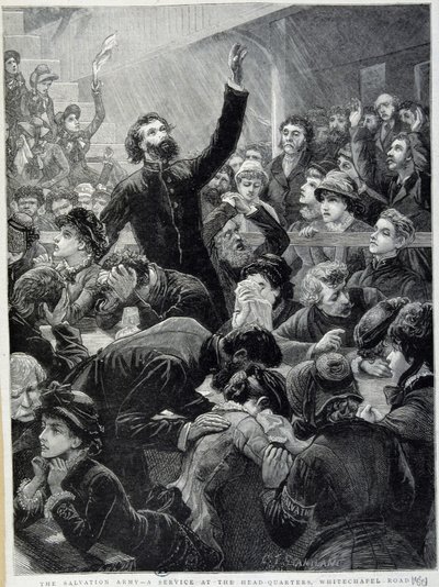 The Armee of Salvation - jakelu Whitechapel Roadin päämajassa vuonna 1881 tekijältä Unknown artist