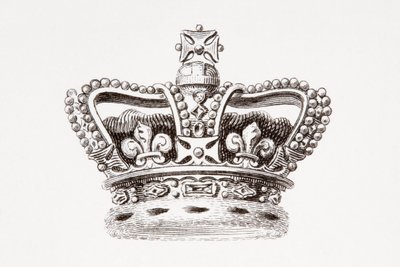 Englannin kruunu, julkaistu vuonna 1820 (painettu). tekijältä Unknown artist