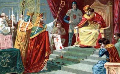Ranskan kuninkaan kuningas Robert II hurskaan (noin 970-1031) ekskommunikaatio vuonna 997. tekijältä Unknown artist