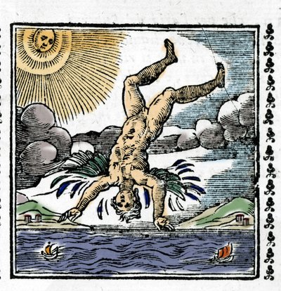 The Fall of Icarus - The Fall of Icarus. Värikäs ksylografia. 16. vuosisata. tekijältä Unknown artist
