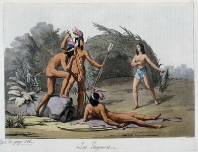 Guijanat, Paraguayn intiaanit. "" Vanha ja moderni puku"" tekijältä Unknown artist