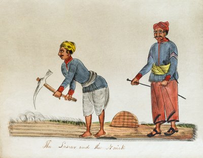 "The Lascar and the Naick", Intia tekijältä Unknown artist