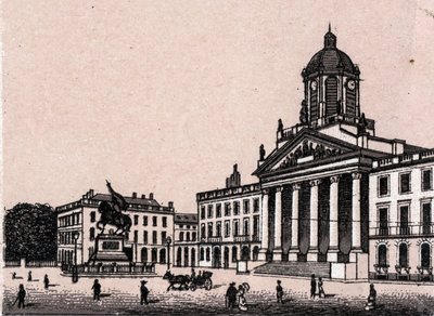 Kuninkaallinen aukio Brysselissä Belgiassa "Maailma havainnollistaa 168 näkymää" Päiväämätön (1800-luvun loppu) tekijältä Unknown artist