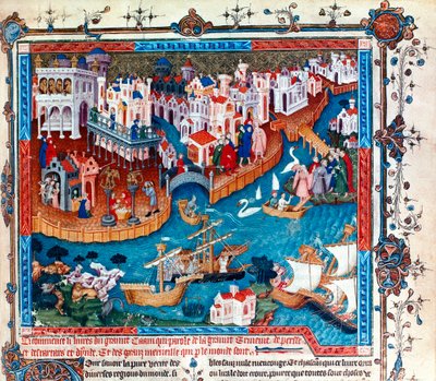 Venetsialainen tutkimusmatkailija Marco Polo lähti Venetsian kaupungista isänsä ja setänsä kanssa vuonna 1271: hän suuntasi Kaukoitään ja kulki silkkitietä, miniatyyriä. tekijältä Unknown artist