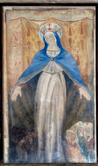 Neitsyt, Triptyykin keskuspaneeli (fresko tekijältä Unknown artist