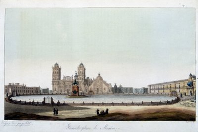 Zocalo: Mexico Cityn suuri aukio. "" Vanha ja moderni puku"" tekijältä Unknown artist