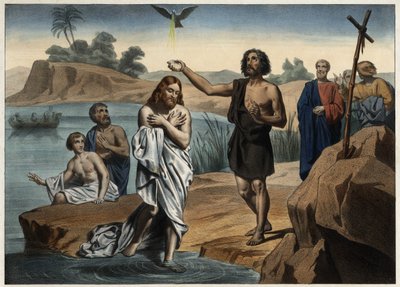 Kristuksen kaste. Anonyymi kaiverrus 1800-luvun puolivälistä. tekijältä Unknown artist